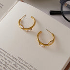 Waterproof Marquise CZ Open Hoops