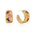 Waterproof Vintage CZ Hoop Earrings