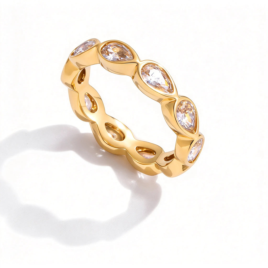 Waterproof Multi-Shape CZ Eternity Rings