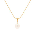 Waterproof Snake Chain Pearl Necklace
