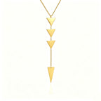 Waterproof Gold Geometric Modern Y-Necklace