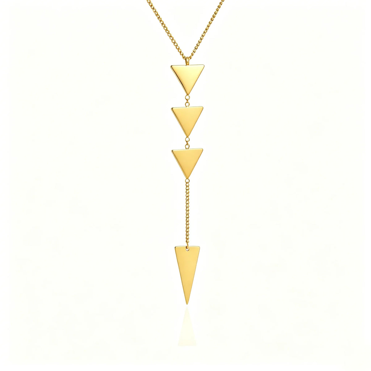 Waterproof Gold Geometric Modern Y-Necklace