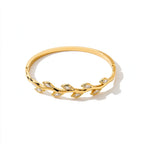 Waterproof Gold Vine Marquise CZ Bangle