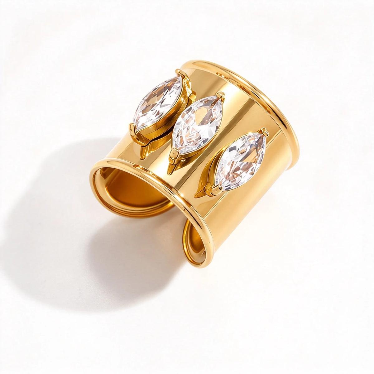 Waterproof Gold Sculptural Ring Collection