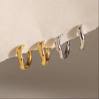 Waterproof Wavy Hoop Earrings