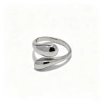 Liquid Teardrop Open Ring – Waterproof 18K Gold