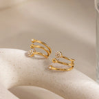 Waterproof Triple Hoop Earrings
