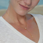 Waterproof Dainty Lariat CZ Y-Necklace