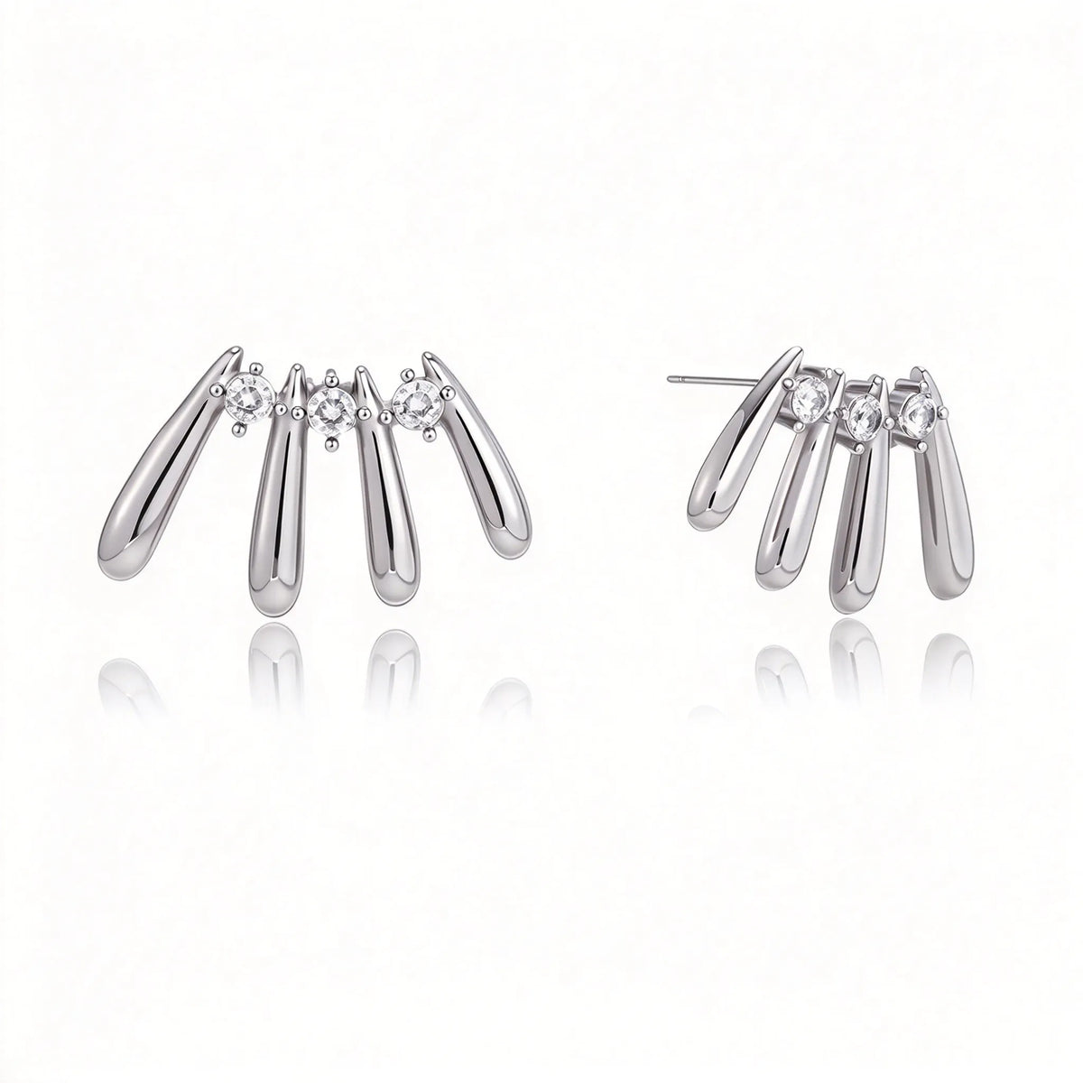 Waterproof Gold Geometric Studs Dangle Earrings