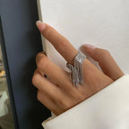 Waterproof Tassel Ball Chain Open Ring