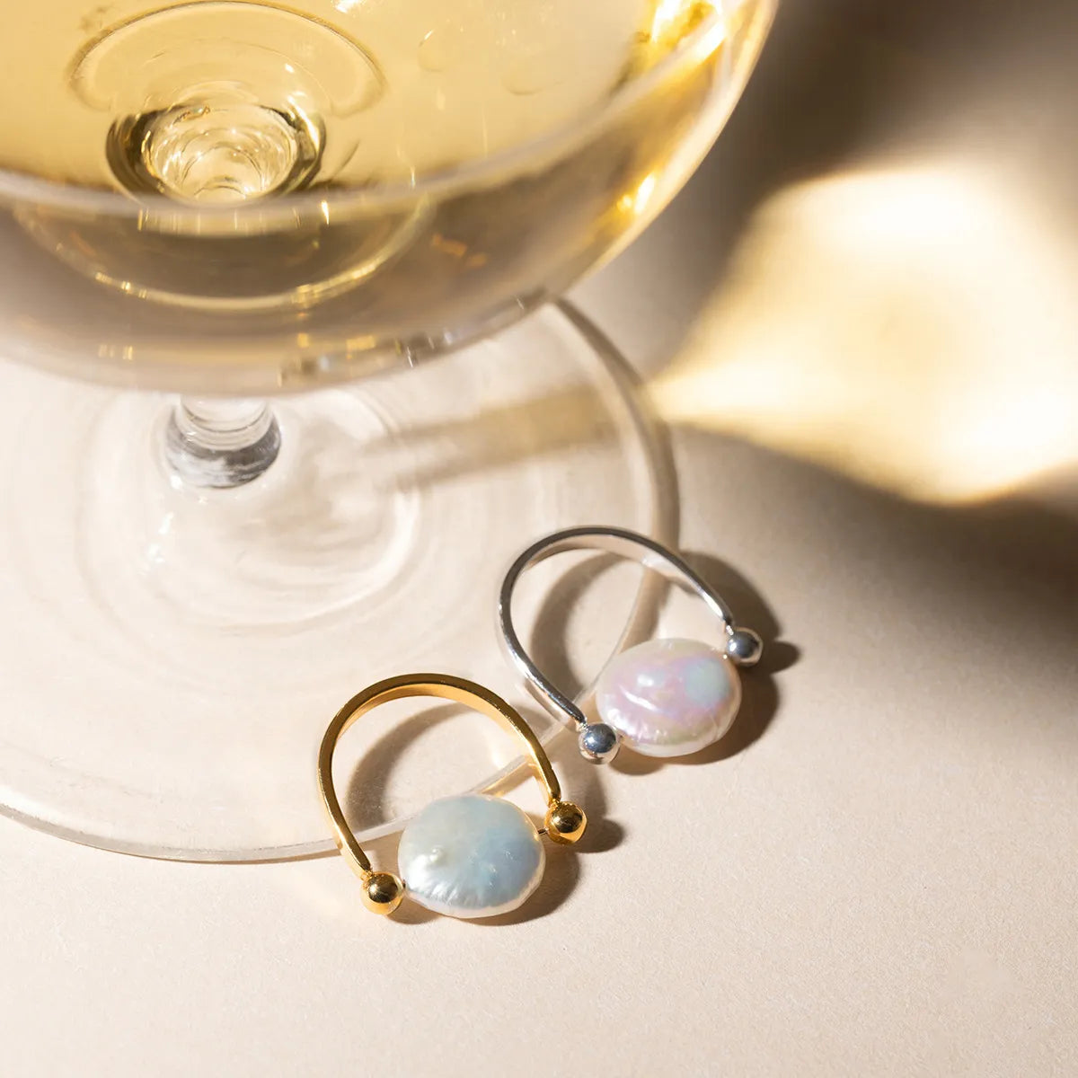 Baroque Pearl Statement Ring – Waterproof Stainless Steel