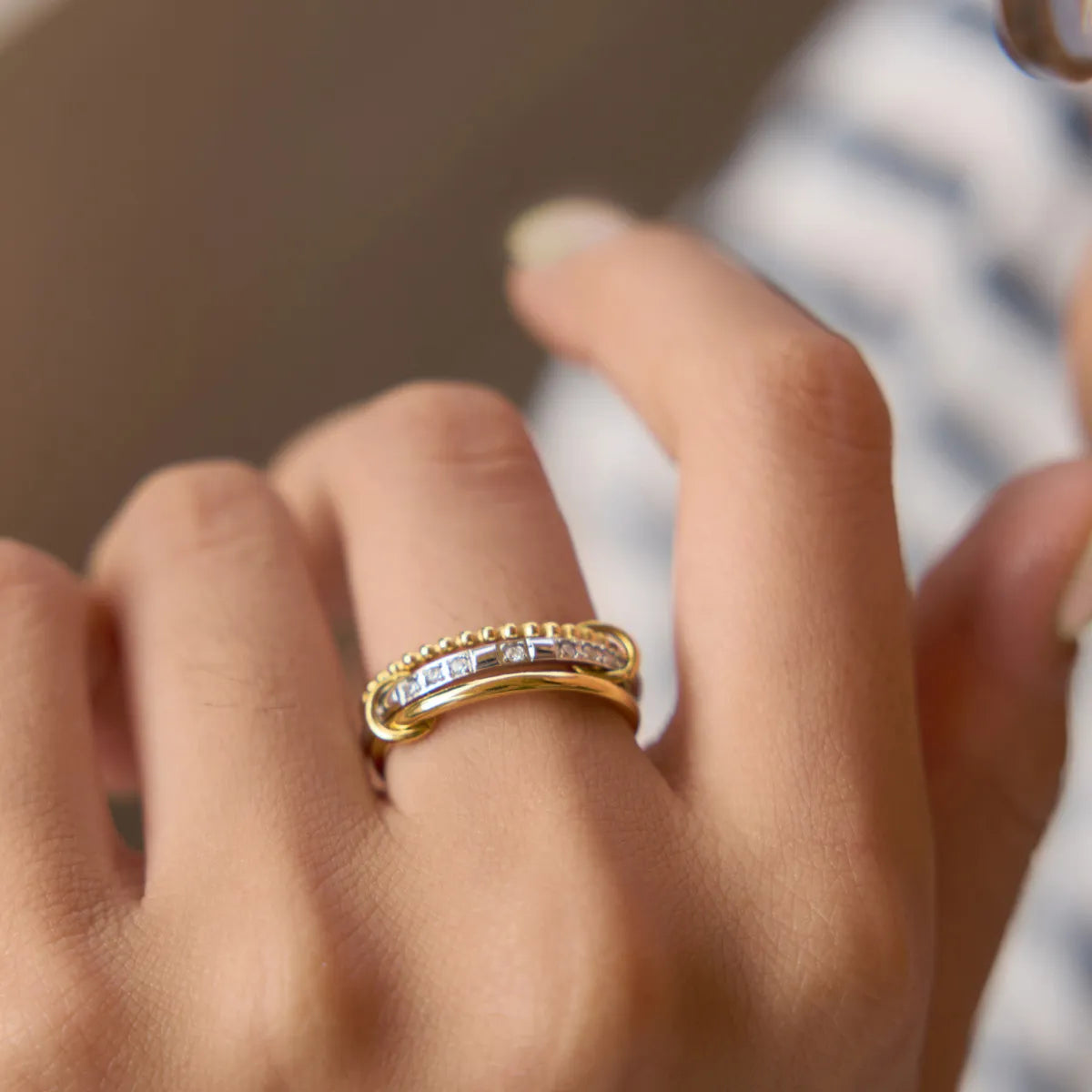 3-in-1 Interlocking Multi-Link Ring – Waterproof Steel