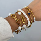 Waterproof Stacking Beaded Pearl Bracelet