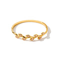 Waterproof Gold Vine Marquise CZ Bangle