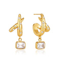 Waterproof Gold Ear Cuff & Dangle Earring