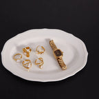 Waterproof Gold Sculptural Ring Collection