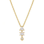 Waterproof Gold CZ Pendant Necklace