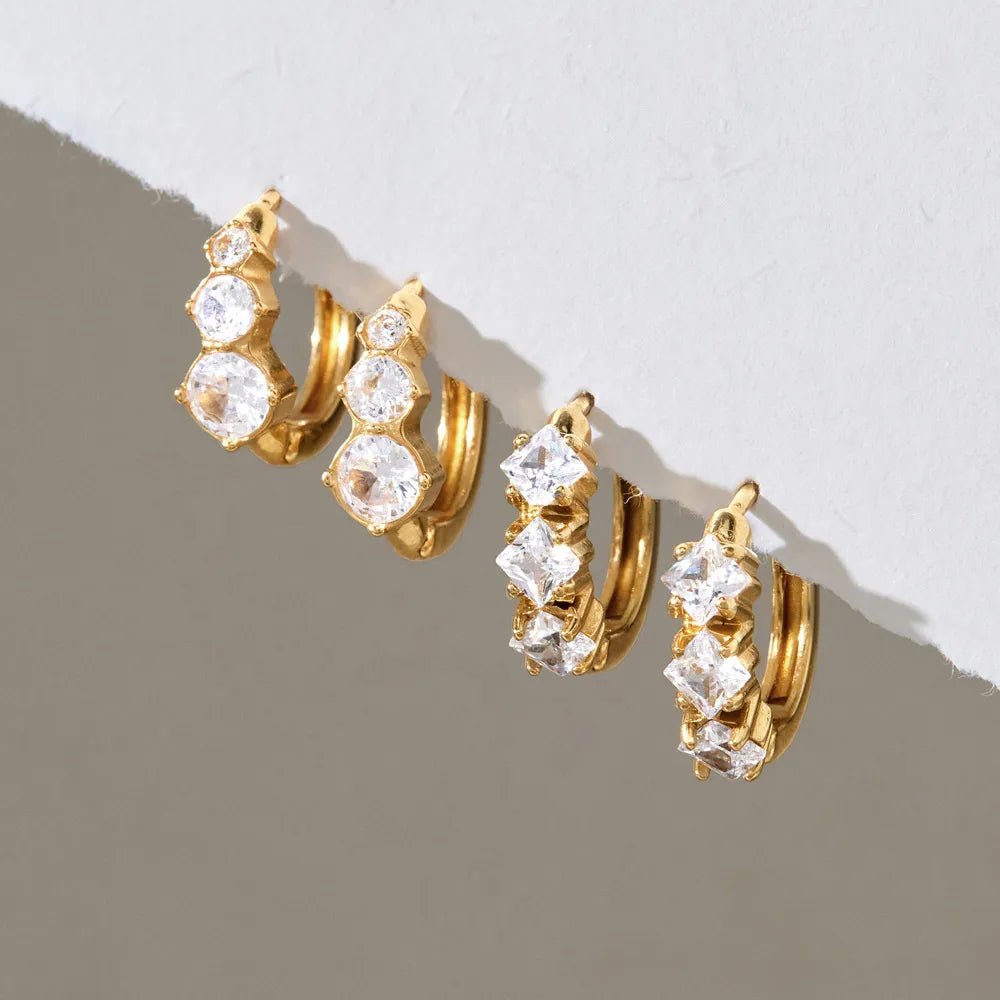 Waterproof Gold Huggie Hoops