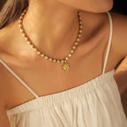Waterproof Gold Pearl Necklace