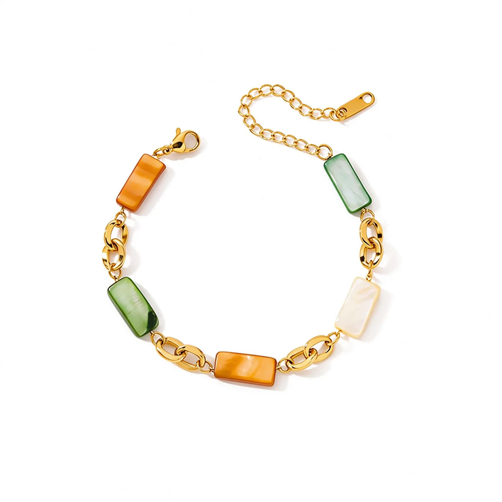 Waterproof Gold Shell Necklace & Bracelet Set