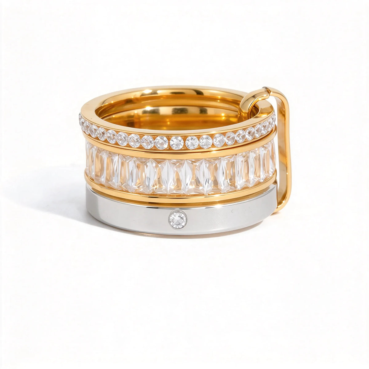 Waterproof Two-Tone Stacking Ring
