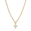 Waterproof Gold CZ Pendant Necklace