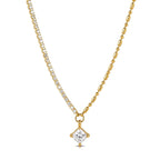 Waterproof Gold CZ Pendant Necklace