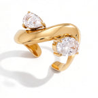 Waterproof Gold Sculptural Ring Collection