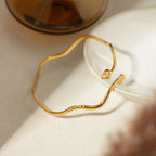 Snake Coil Bangle Bracelet – Waterproof 18K Gold