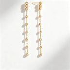 Zirconia Drop & Threader Earrings Collection – Waterproof 18K Gold