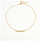 Rainbow Heart Zirconia Charm Necklace | Waterproof 18K Gold