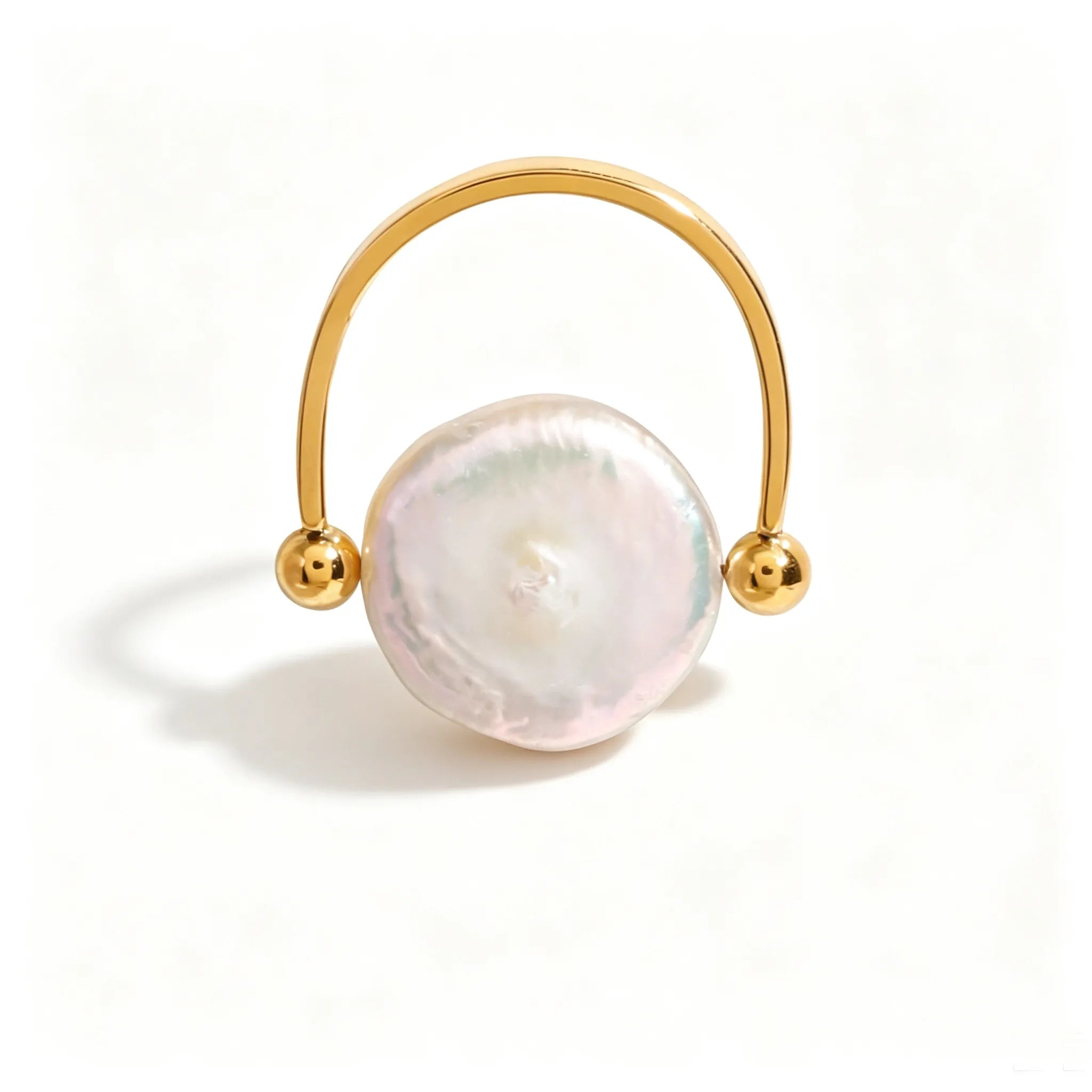 Baroque Pearl Statement Ring – Waterproof Stainless Steel
