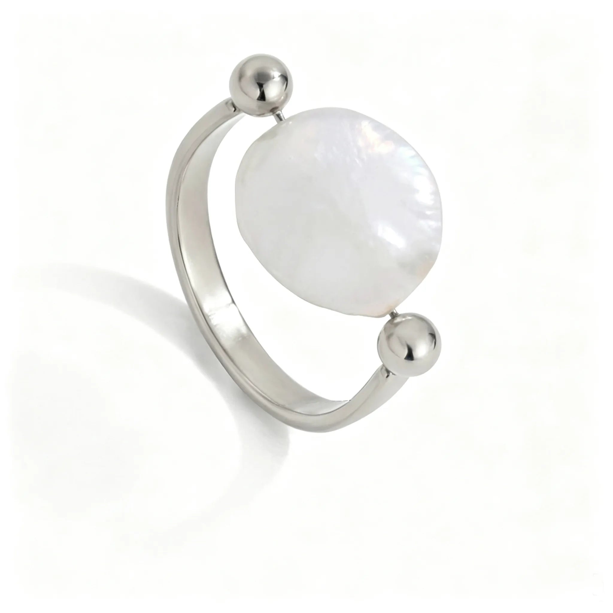 Baroque Pearl Statement Ring – Waterproof Stainless Steel