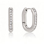 Waterproof Rectangular Huggie Hoops