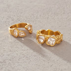 Waterproof Vintage CZ Open Ring