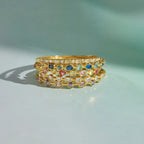 Waterproof Multi-Shape Gemstone Bangle