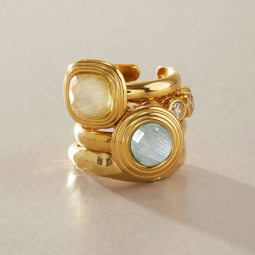 Waterproof Chunky Resin Inlay Ring