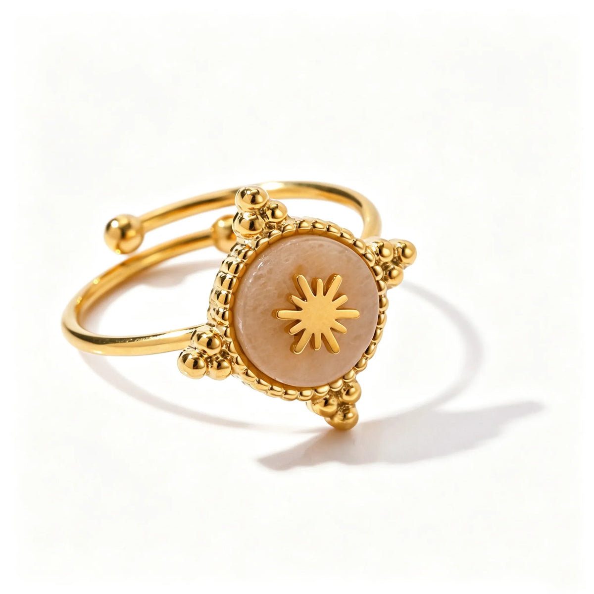 Vintage Statement Adjustable Ring | Waterproof 18K Gold