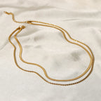 Everyday Layered Chain Necklace | Waterproof 18K Gold