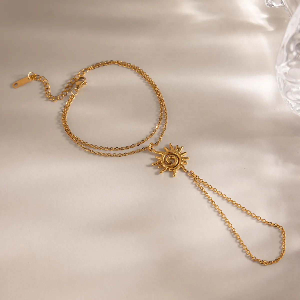 Boho Finger Ring Bracelet – Waterproof Stainless Steel