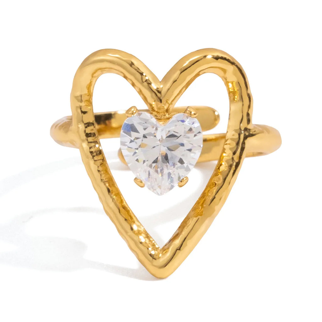 Vintage Water Droplet Statement Ring | Waterproof 18K Gold