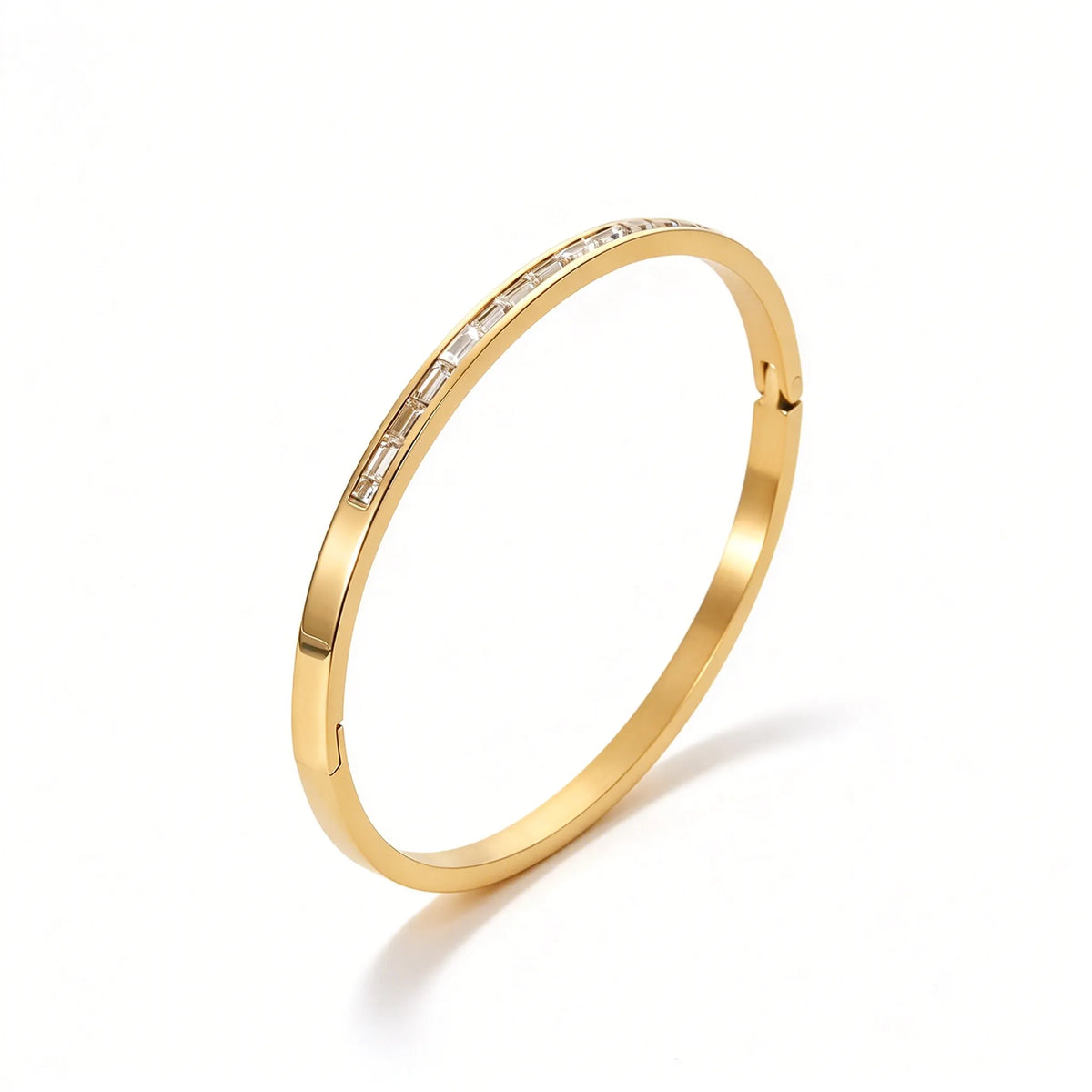 Waterproof Pave CZ Cuff Adjustable Bracelet