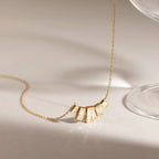 Waterproof Gold Baguette CZ Necklace