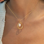 Waterproof Baroque Freshwater Pearl Teardrop Necklace