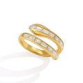 Waterproof Snake Pave Zirconia Open Band Ring