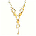Waterproof Gold Geometric Modern Y-Necklace