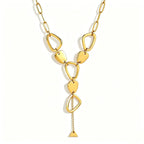 Waterproof Gold Geometric Modern Y-Necklace