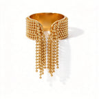 Waterproof Tassel Ball Chain Open Ring