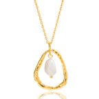 Waterproof Baroque Freshwater Pearl Teardrop Necklace