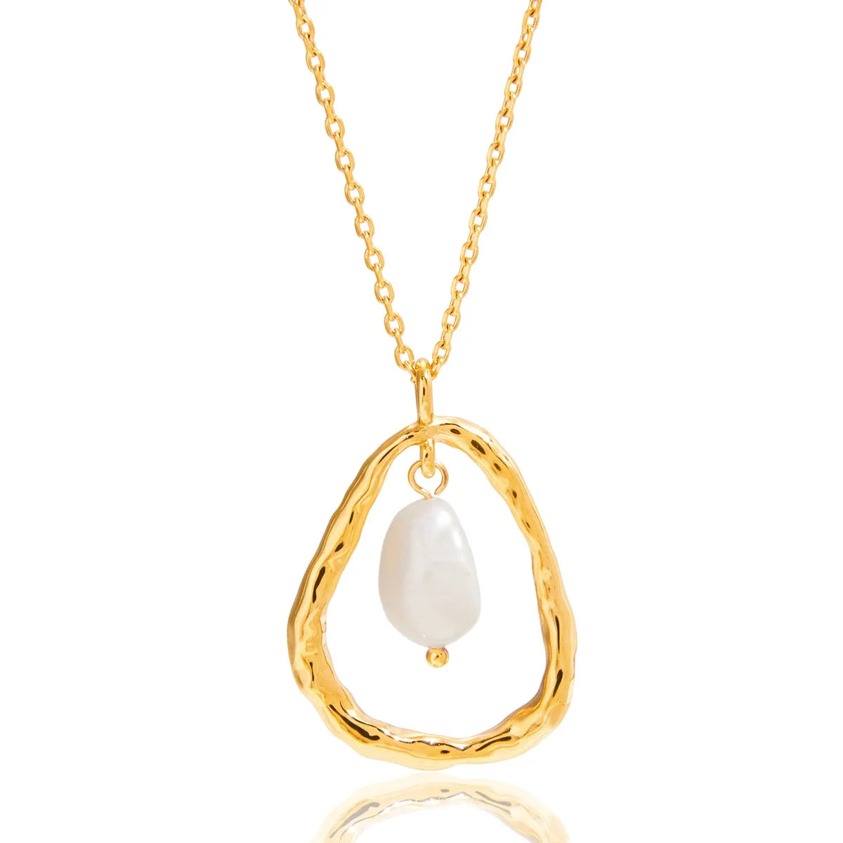 Waterproof Baroque Freshwater Pearl Teardrop Necklace